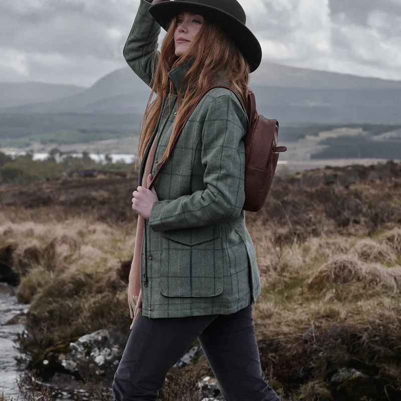 Roslin Ladies Technical Tweed Field Coat In Spring Bracken