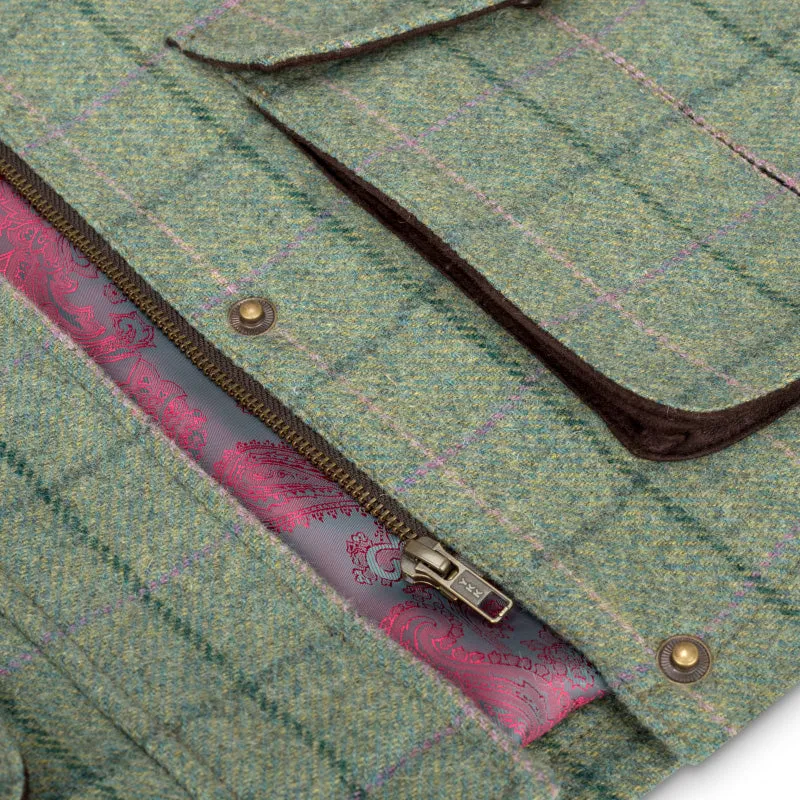 Roslin Ladies Technical Tweed Field Coat In Spring Bracken
