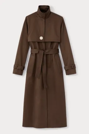 RUDOLF TRENCH COAT DARK BROWN