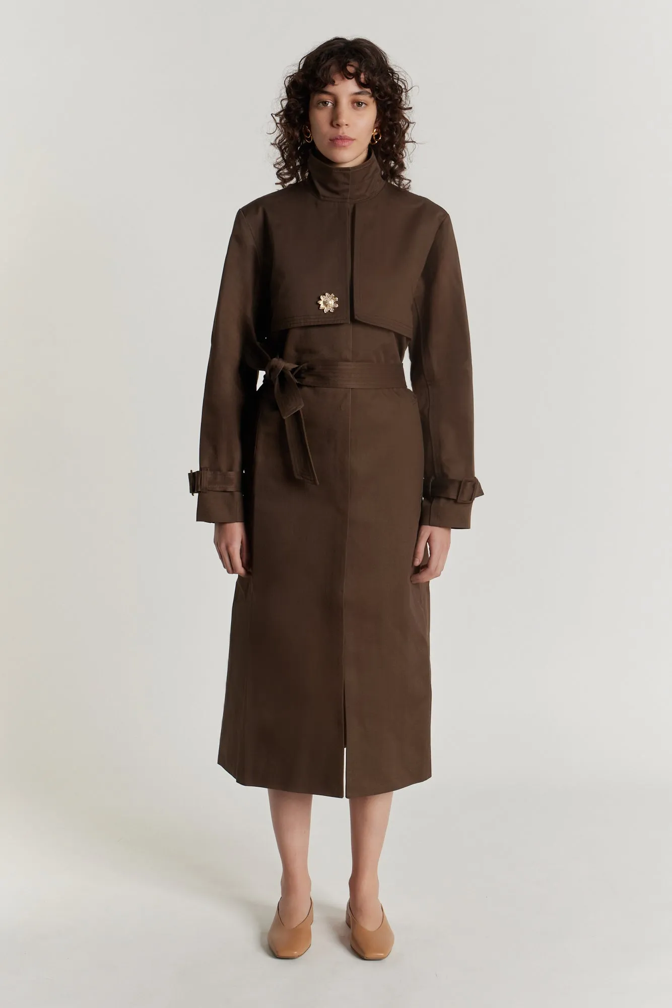 RUDOLF TRENCH COAT DARK BROWN