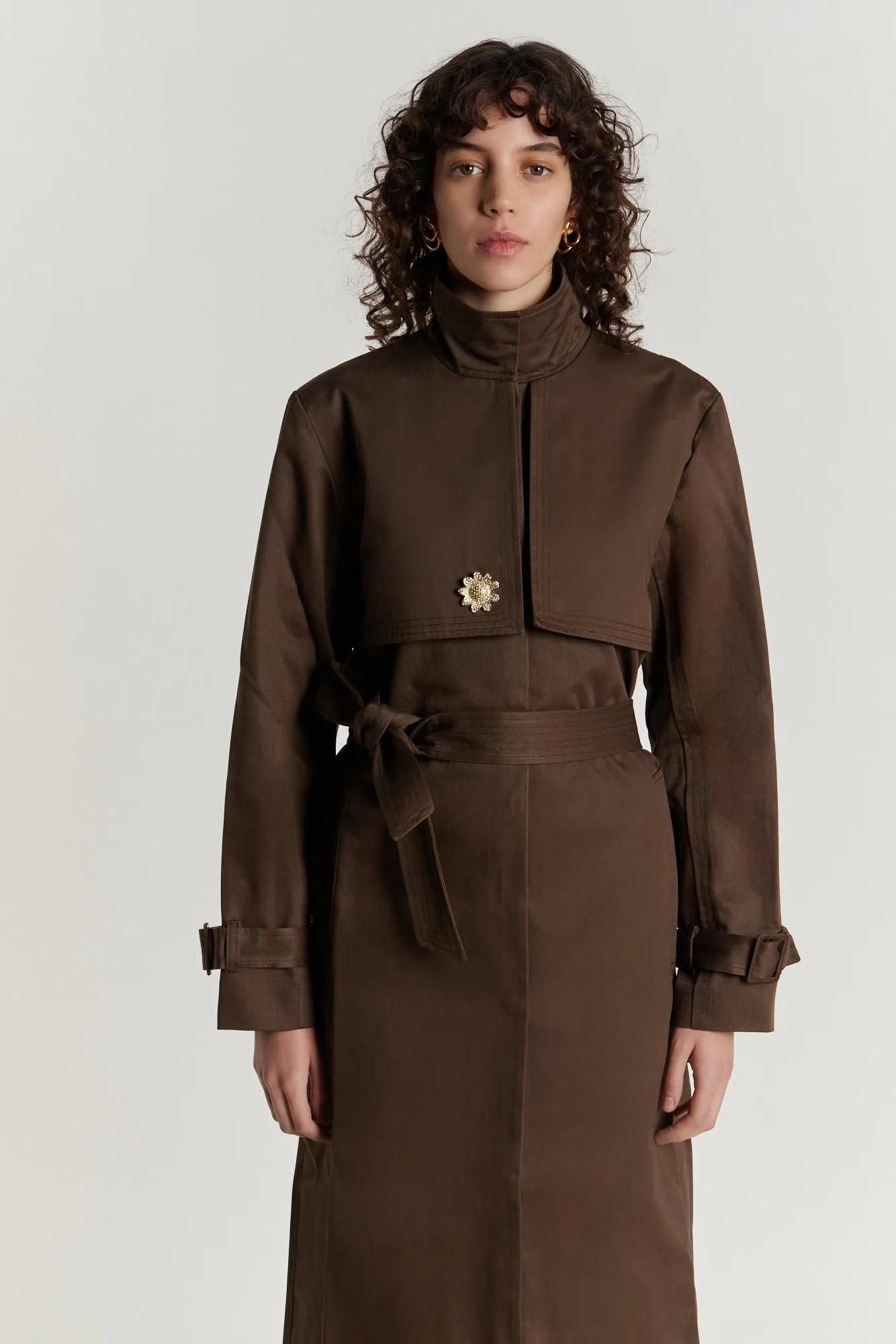 RUDOLF TRENCH COAT DARK BROWN