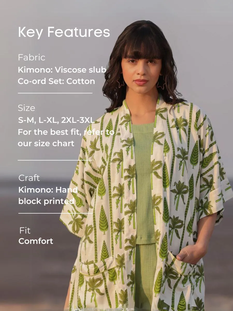 Set of 3 - Marini Kimono Jacket and Palazzo Pants