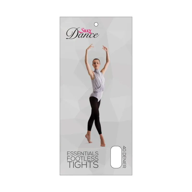 Silky Dance Essentials Black Footless Ballet Tights