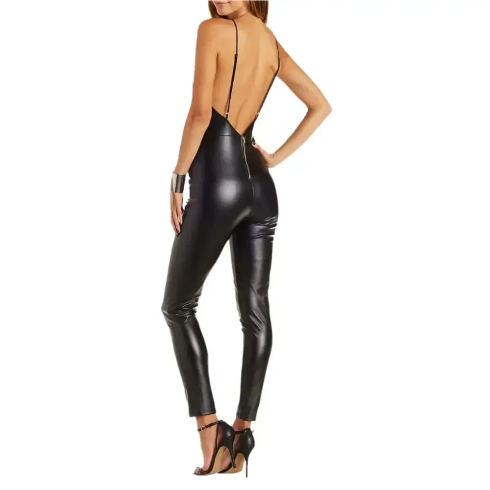 Sizzling Women's Leather Jumpsuit – Bold & Fashion-Forward