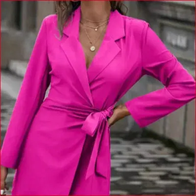 Stylish Dress Trench Short Coat - Sizes S-XXXL