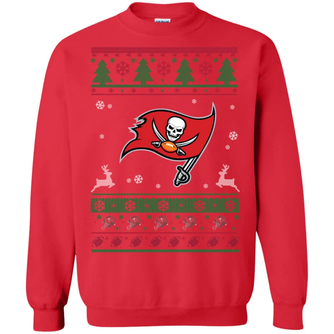 Tampa Bay Buccaneers Logo Football Teams Ugly Christmas Sweater Unisex Crewneck Pullover Sweatshirt