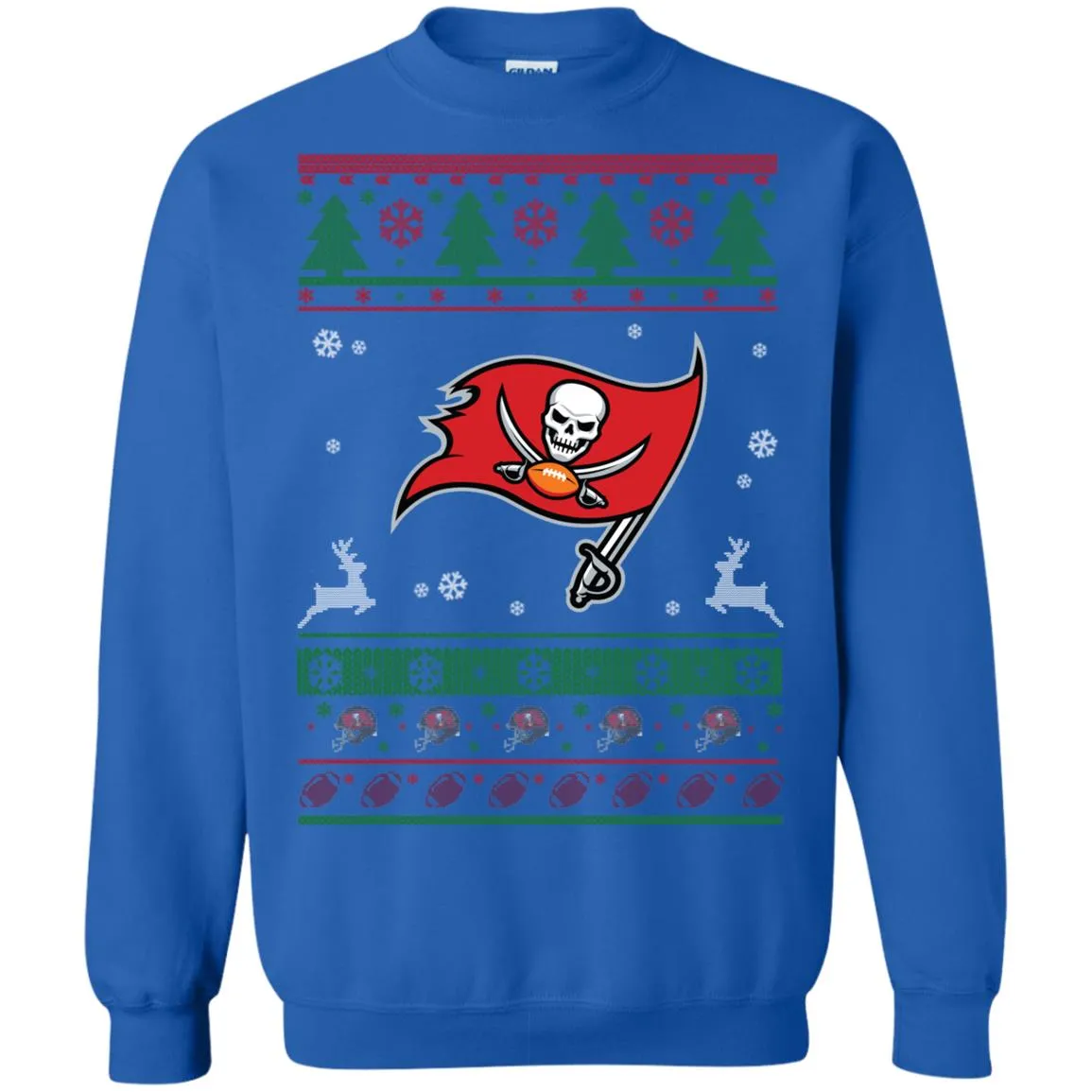 Tampa Bay Buccaneers Logo Football Teams Ugly Christmas Sweater Unisex Crewneck Pullover Sweatshirt