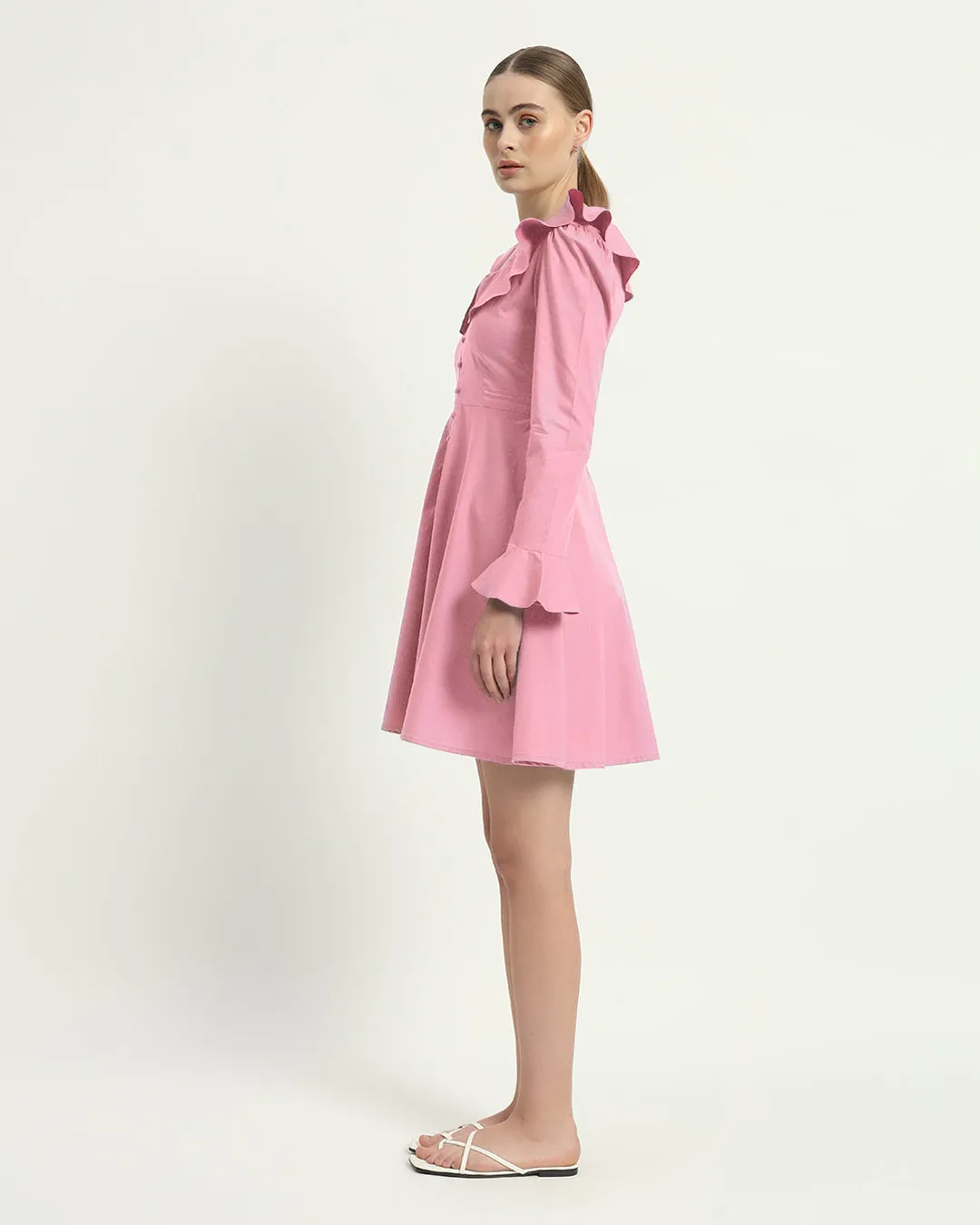 The Fredonia Fondant Pink Cotton Dress