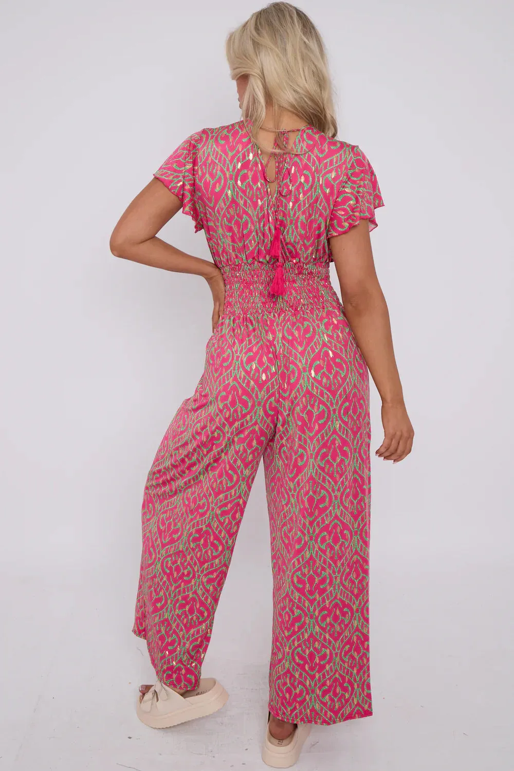 Tie Back Stretch Jumpsuit
