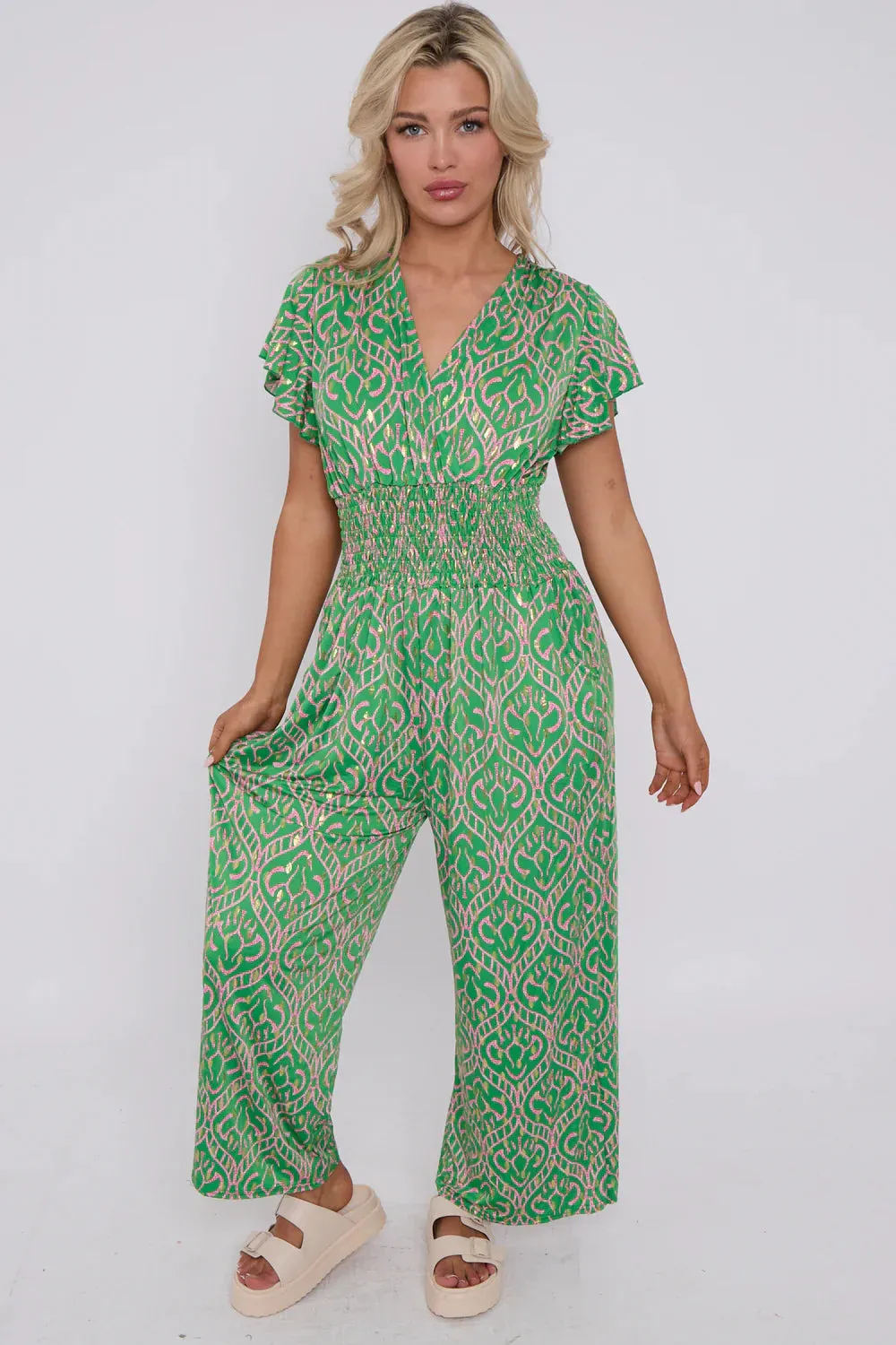 Tie Back Stretch Jumpsuit