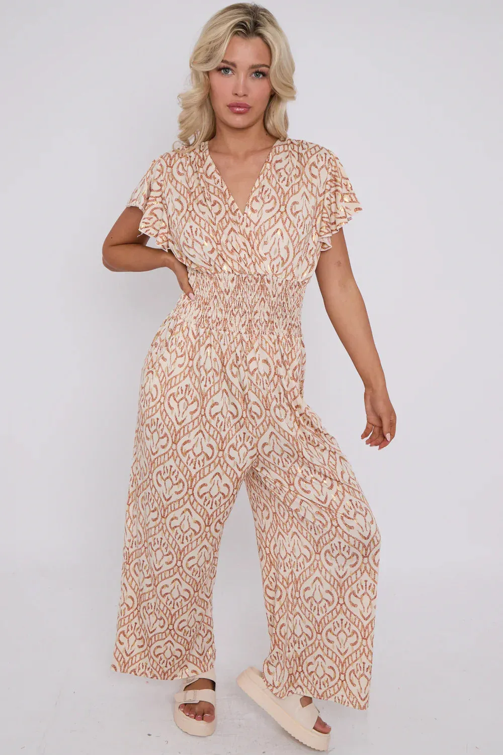 Tie Back Stretch Jumpsuit