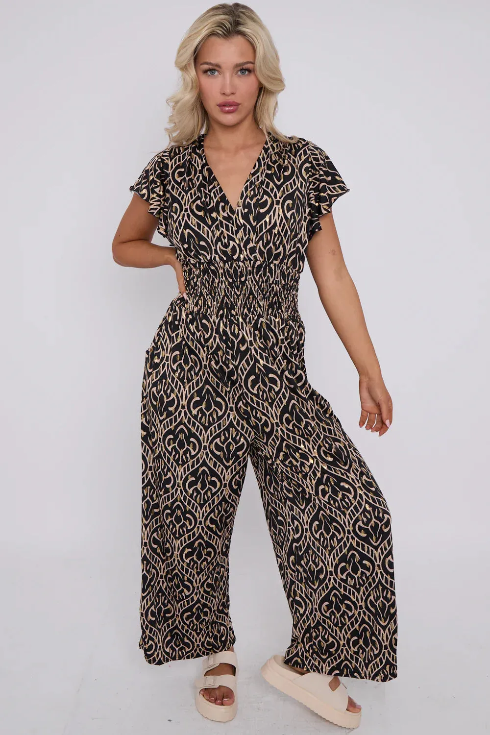 Tie Back Stretch Jumpsuit