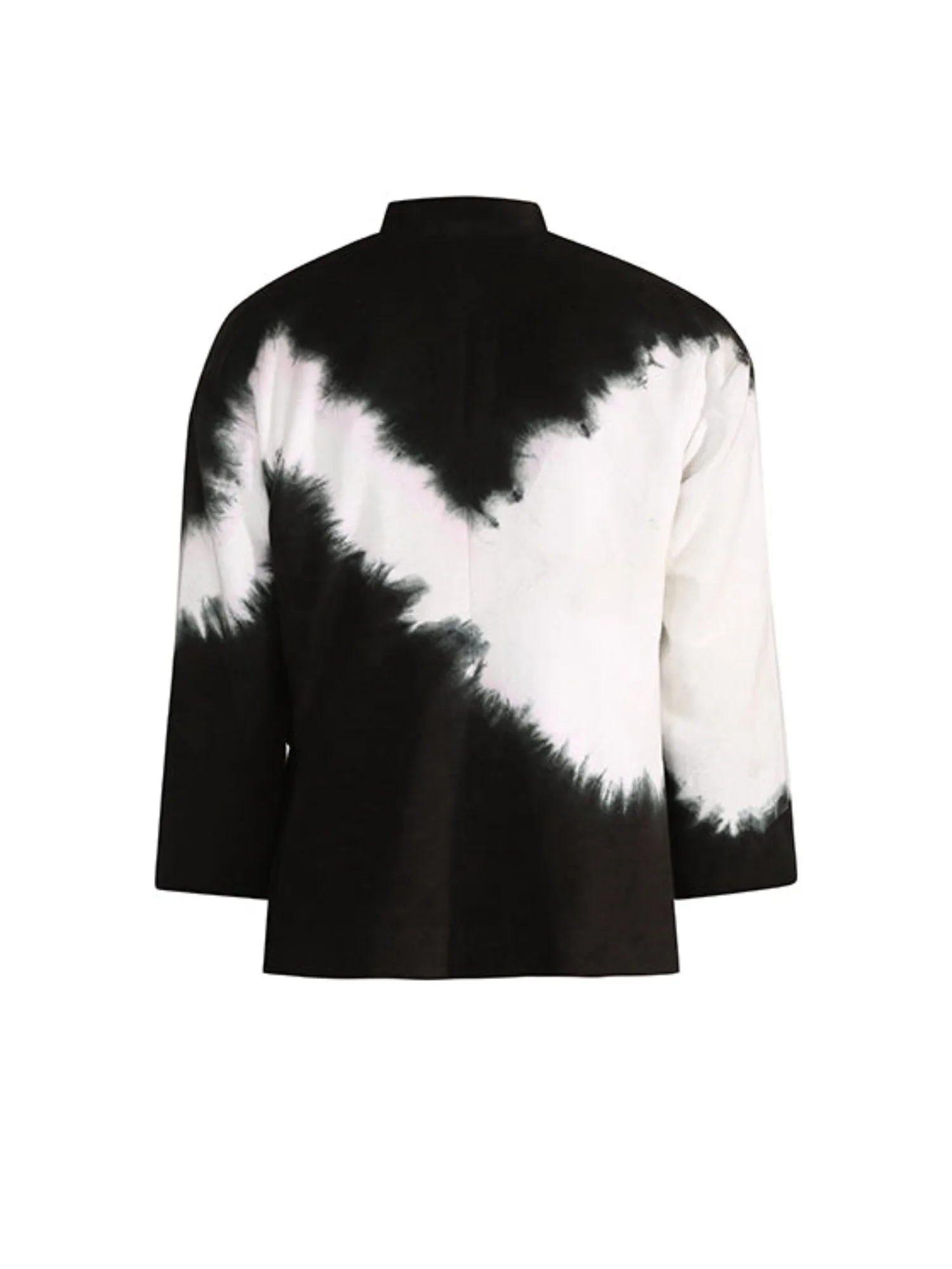 Towel-knit tie-dye kimono