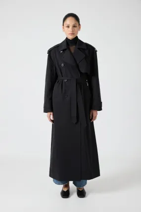 TRANSIT TRENCH COAT | BLACK