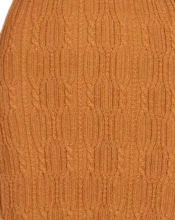 Turtleneck Cable Dress In Caramel | Caramel