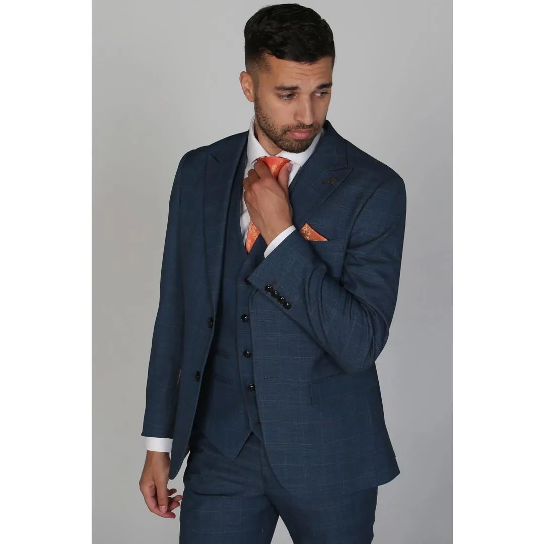 Viceroy - Men's Blue Check Blazer Classic Formal
