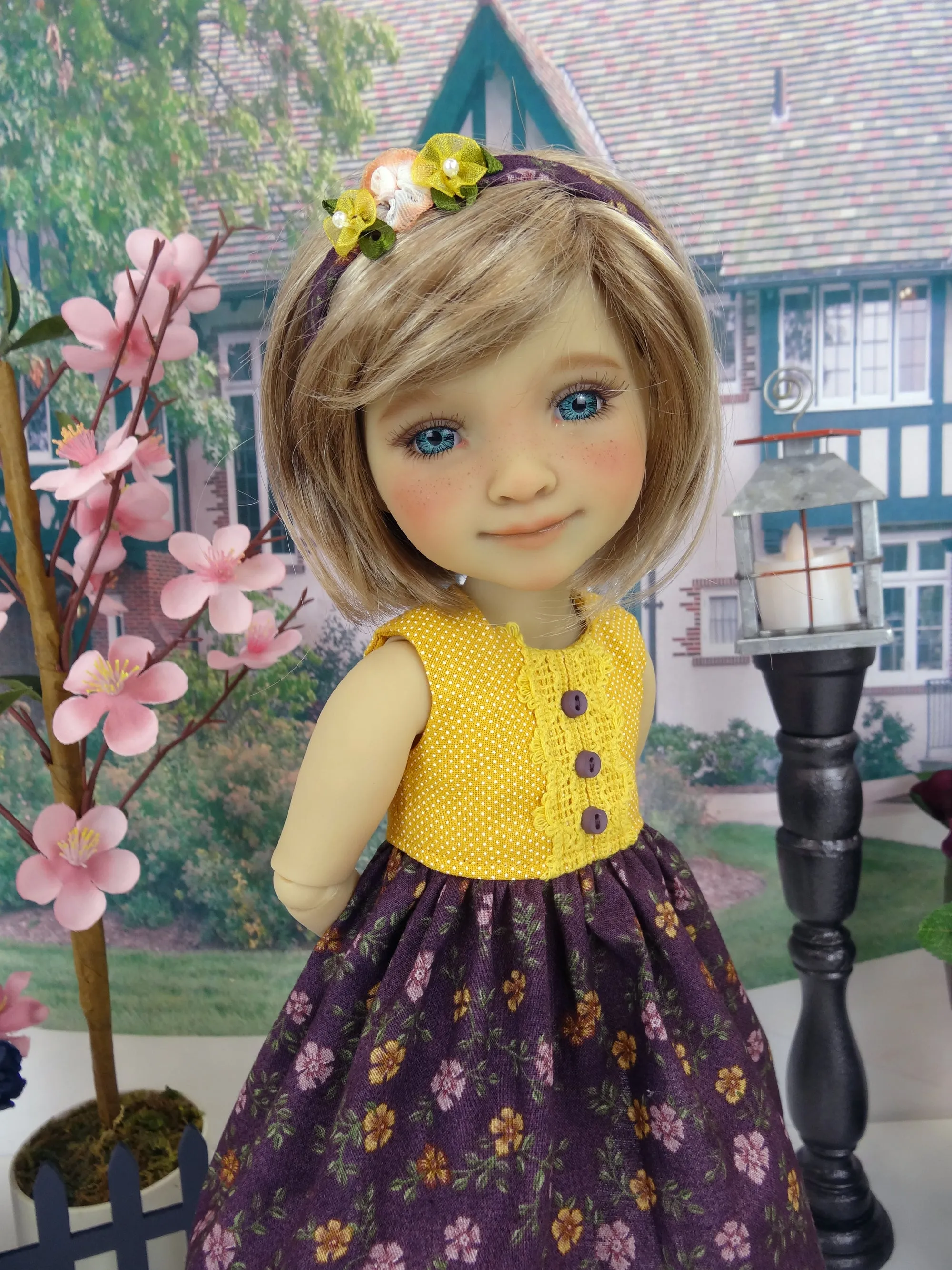 Wildflowers at Dusk - dress and sweater with shoes for Ruby Red Fashion Friends doll