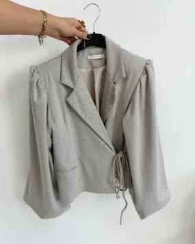 Wrap Blazer Strass Beige
