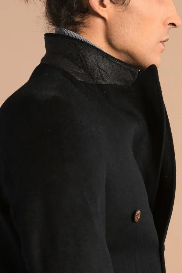 WSS Mens Double Breasted Slim Fit Black Blazer  - Singen