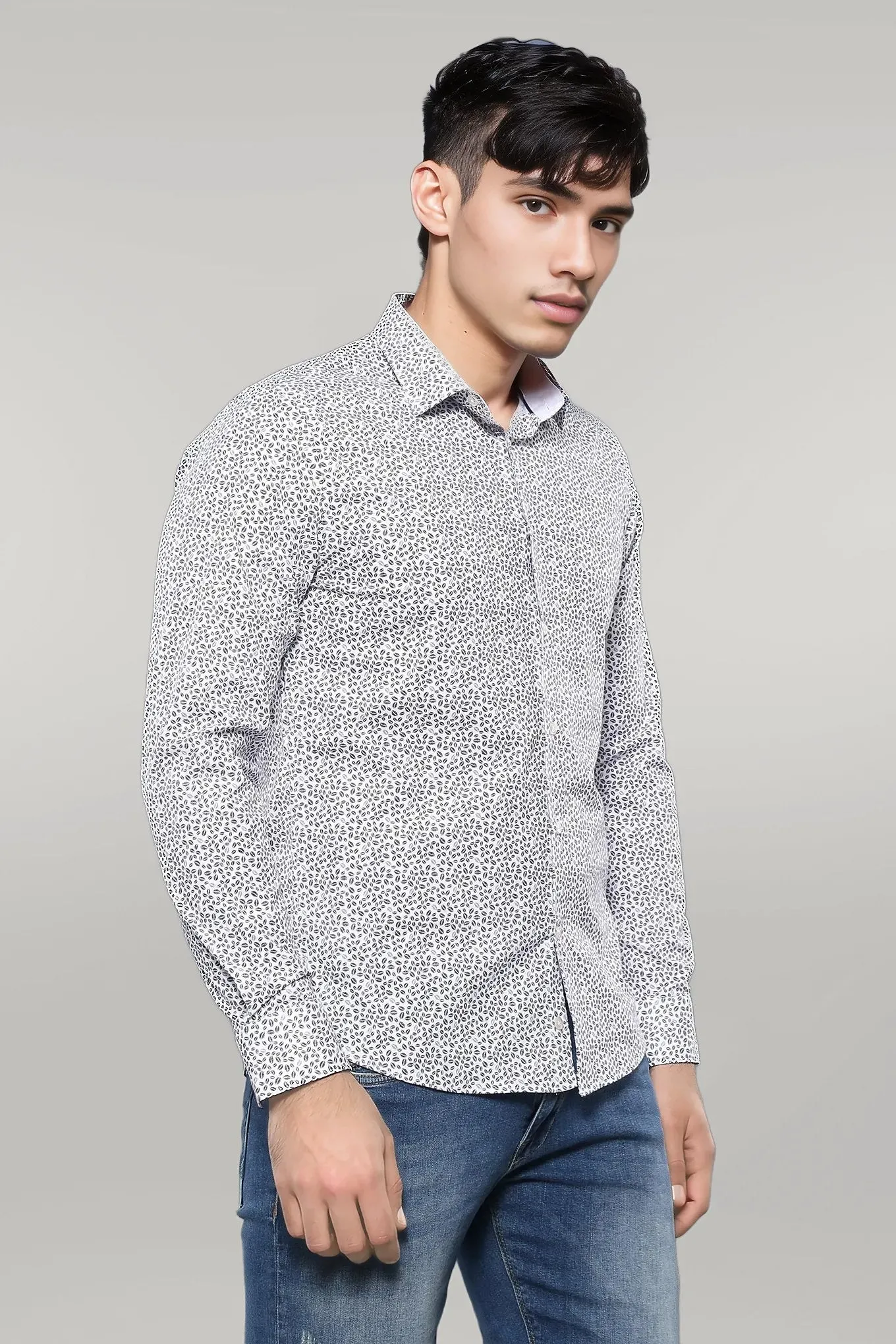 WSS Slim Fit Patterned Shirt  - Singen