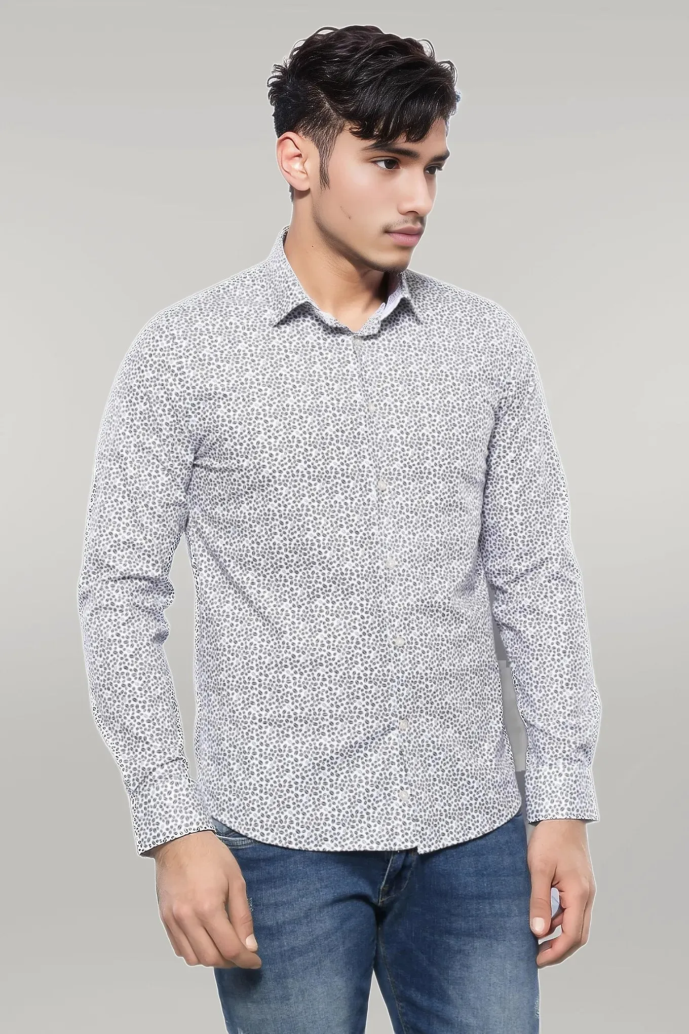 WSS Slim Fit Patterned Shirt  - Singen