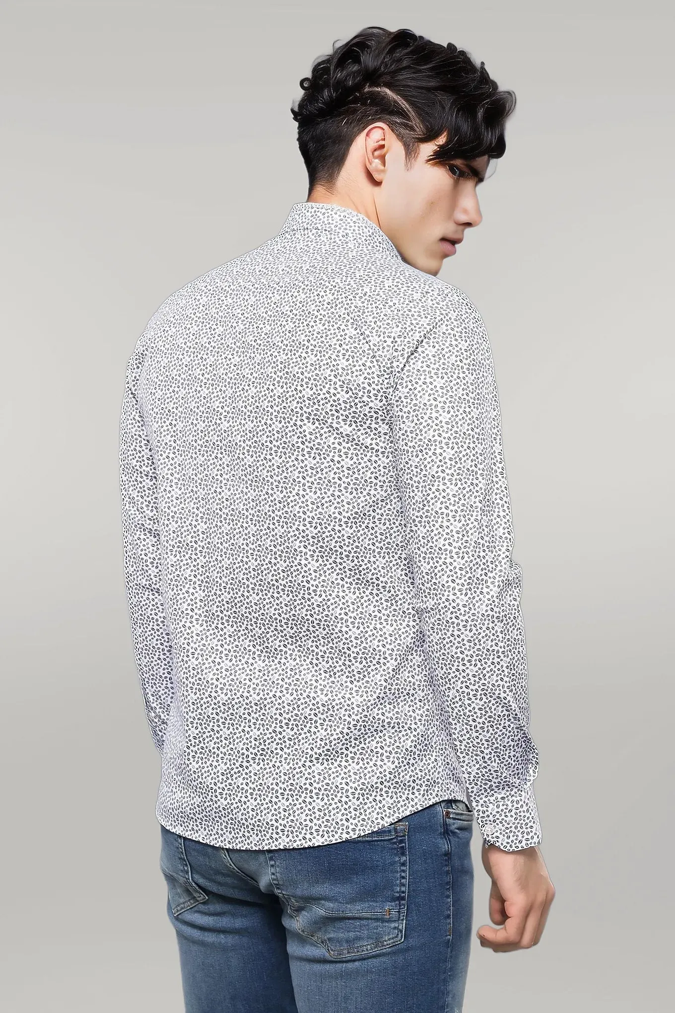 WSS Slim Fit Patterned Shirt  - Singen